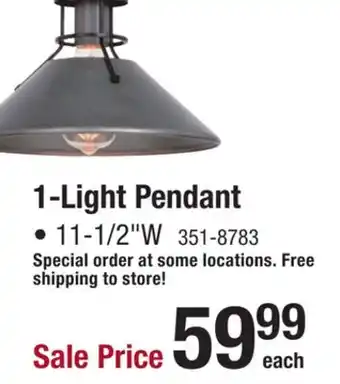Menards 1-light pendant offer