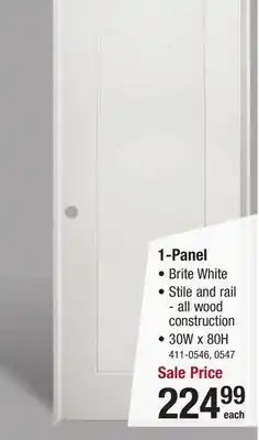 Menards Mastercraft 1-panel interior door offer