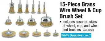 Menards 15-piece brass wire wheel & cup brush set offer