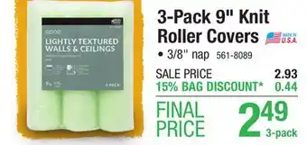 Menards 3-pack 9 knit roller covers offer