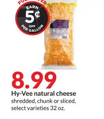 Hy-Vee Hy-vee natural cheese offer