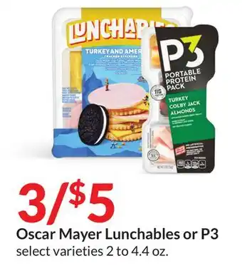 Hy-Vee Oscar mayer lunchables or p3 offer