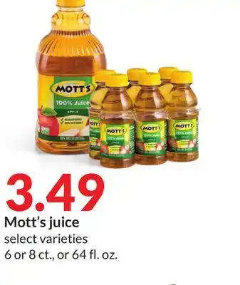 Hy-Vee Mott's juice offer