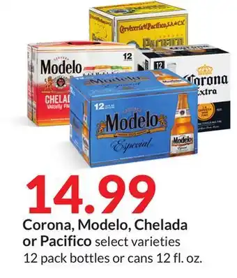 Hy-Vee Corona, modelo, chelada or pacifico offer
