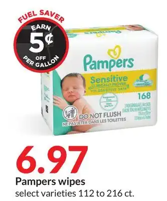 Hy-Vee Pampers wipes offer