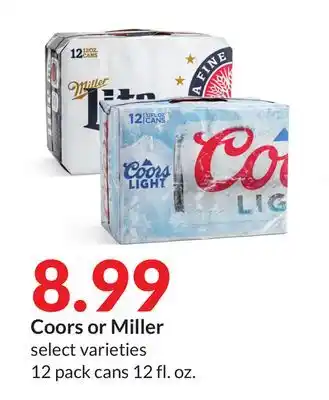 Hy-Vee Coors or miller offer