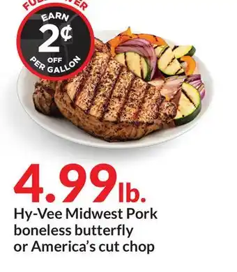 Hy-Vee Hy-vee midwest pork boneless butterfly or america's cut chop offer