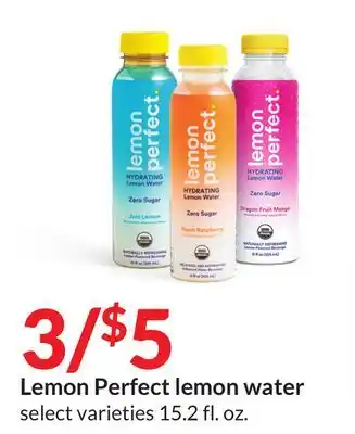 Hy-Vee Lemon perfect lemon water offer