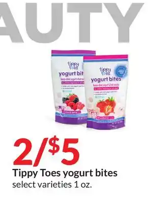 Hy-Vee Tippy toes yogurt bites offer
