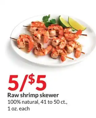 Hy-Vee Raw shrimp skewer offer