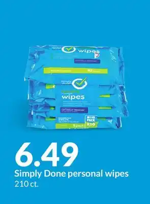 Hy-Vee Simply done personal wipes offer
