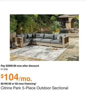 Ashley Furniture Citrine park 5-piece outdoor sectional offer