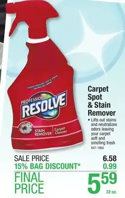 Menards Carpet spot & stain remover offer