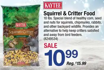Ace Hardware Kaytee squirrel & critter food offer