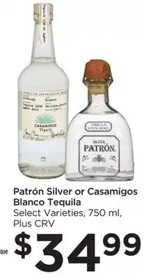 Food 4 Less Patrón silver or casamigos blanco tequila offer
