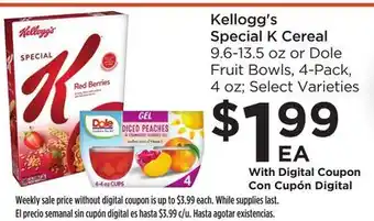 Food 4 Less Kellogg's special k cereal offer
