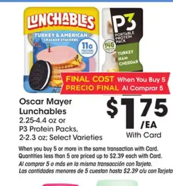 Ralphs Oscar mayer lunchables offer