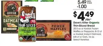 Ralphs Dave's killer organic thin-sliced bread offer