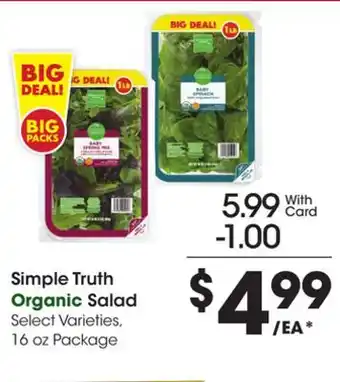 Ralphs Simple truth salad offer
