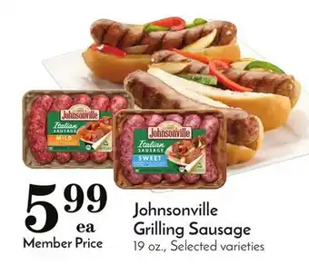 Pavilions Johnsonville grilling sausage offer