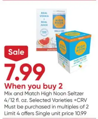 Stater Bros High noon seltzer offer