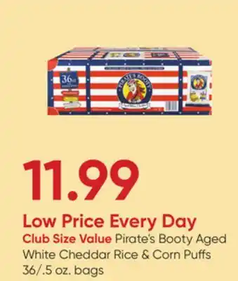 Stater Bros Pirate's booty aged white cheddar rice & corn puffs offer