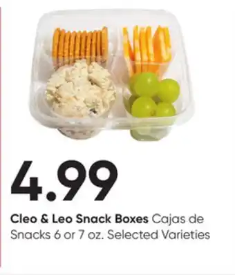 Stater Bros Cleo & leo snack boxes offer