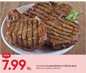 Stater Bros Beef rib bone-in rib eye steak offer