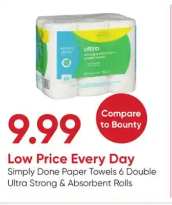 Stater Bros Simply done paper towels offer
