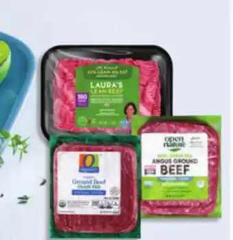 Vons Laura's 92% lean 12 oz. open nature 93% lean or o organics 85% lean grass fed 16 oz. ground beef offer