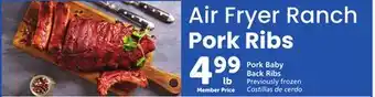 Vons Pork baby back ribs offer