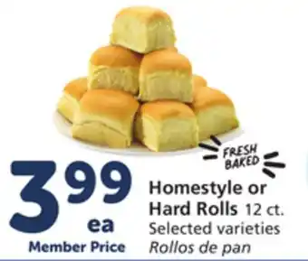 Vons Homestyle or hard rolls offer