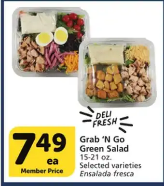 Vons Grab'n go green salad offer
