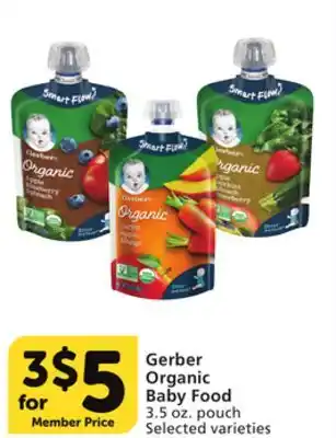 Albertsons Gerber organic baby food offer