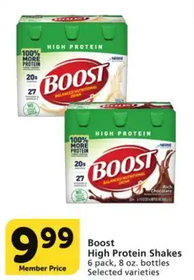 Albertsons Boost high protein shakes offer