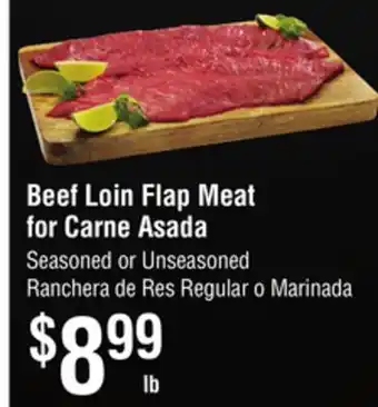 Smart & Final Beef loin flap meat for carne asada offer