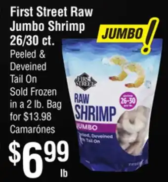Smart & Final First street raw jumbo shrimp offer
