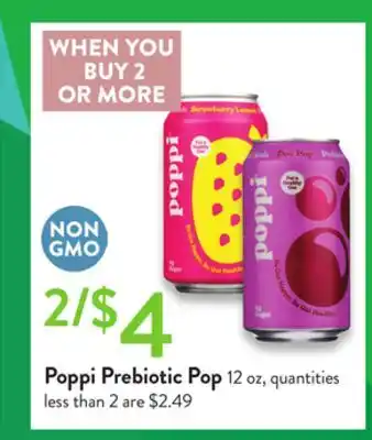 Fresh Thyme Poppi prebiotic pop offer