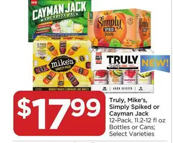Food 4 Less Truly, mike's, simply spiked or cayman jack offer