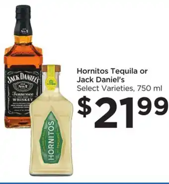 Food 4 Less Hornitos tequila or jack daniel's offer