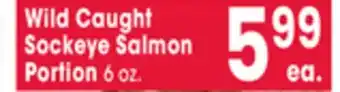 Jewel-Osco Wild caught sockeye salmon portion offer