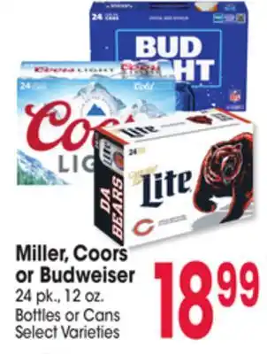 Jewel-Osco Miller, coors or budweiser offer