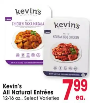 Jewel-Osco Kevin's all natural entrées offer