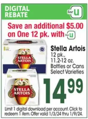 Jewel-Osco Stella artois offer