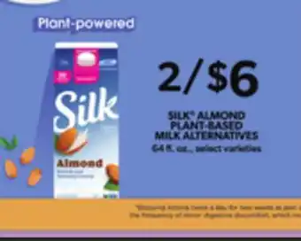 Jewel-Osco Silk almond plant-based milk alternatives offer