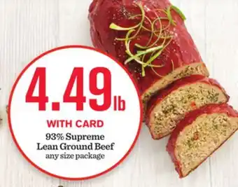 Mariano's 93% supreme lean ground beef offer