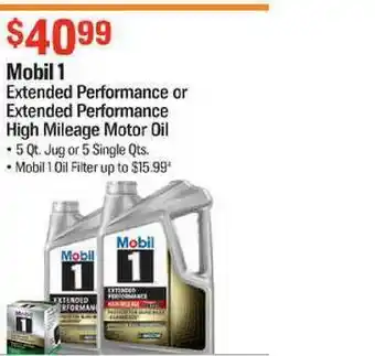 AutoZone Mobil 1 Extended Performance O Rextended Performance High Mileage Motor Oil offer