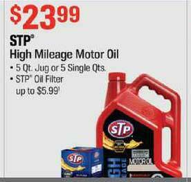 AutoZone Stp High Mileage Motor Oil offer