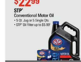 AutoZone Stp Conventional Motor Oil offer