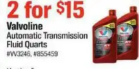 Valvoline Automatic Transmission Fluid Quarts